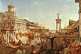 Empire Canvas Paintings - The Course of Empire The Consummation